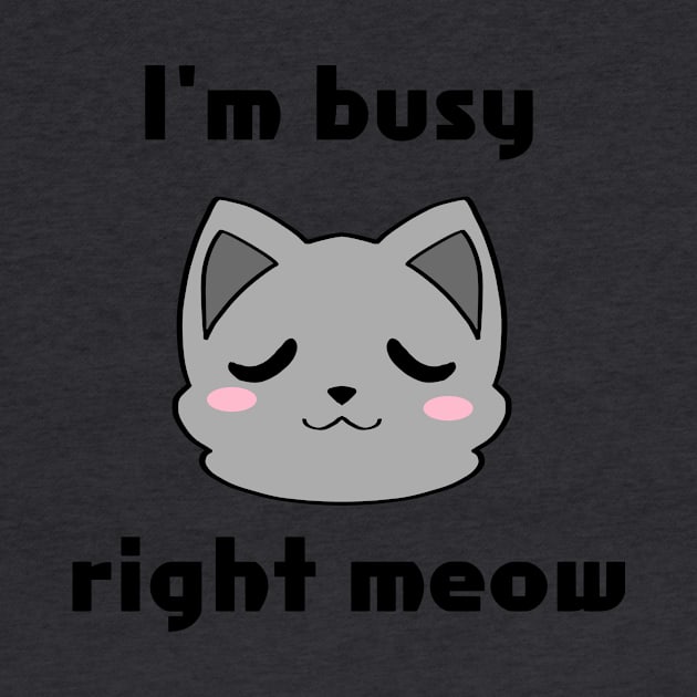 I'm Busy Right Meow by Ashe Cloud